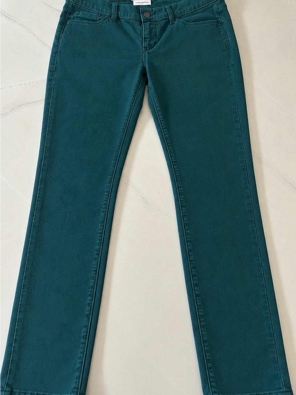 LOFT Teal-Green Straight-Leg Jeans